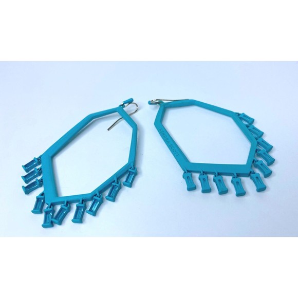 Karen Scott, Tomas , Crystal Turquoise Earrings, Authenic - Picture 2 of 11